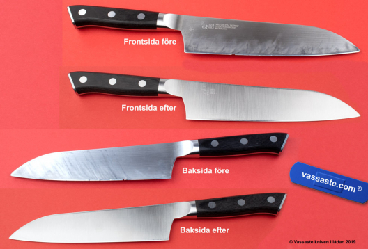 Skicka skadade och felslipade knivar på slipning och reparation - Mcusta zanmai